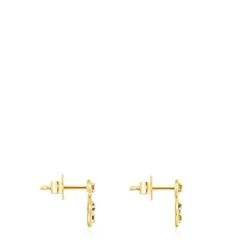 Pendientes oso de oro y gemas Tsuri^TOUS Online
