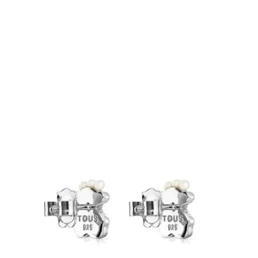Pendientes oso de plata y perlas Real Sisy^TOUS Online