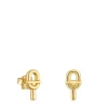 Pendientes pequeños con baño de oro 18 kt sobre plata 14 mm MANIFESTO^TOUS Clearance