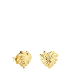Pendientes pequeños con baño de oro de 18 kt sobre plata Galia^TOUS