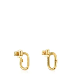 Pendientes pequeños de oro 12 mm Hold Oval^TOUS Clearance