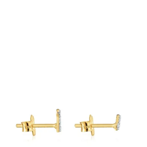Pendientes tira de oro y diamantes 0,09 ct Les Classiques^TOUS New