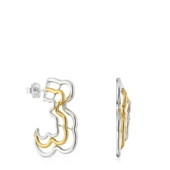 Pendientes triple oso bicolor Bickie^TOUS Outlet