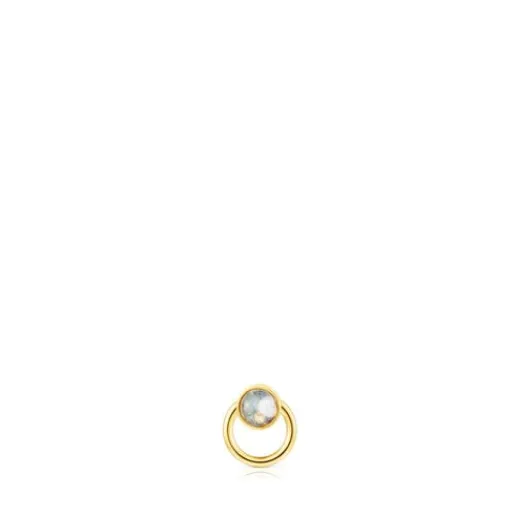 Piercing de acero IP dorado y labradorita Plump^TOUS New