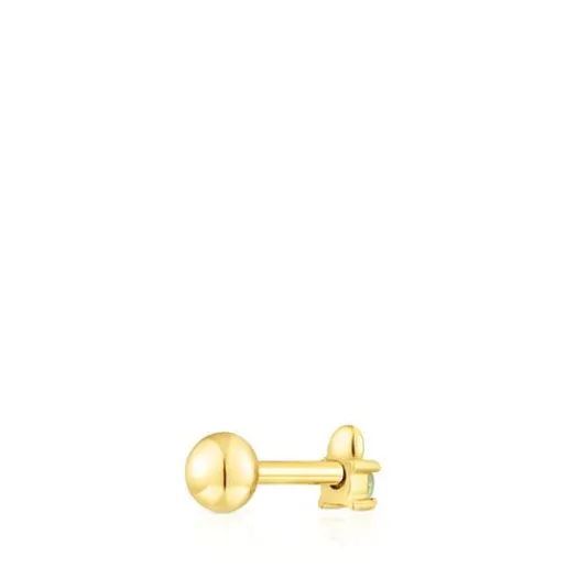 Piercing de acero IP dorado bola y peridoto New Motif^TOUS Hot