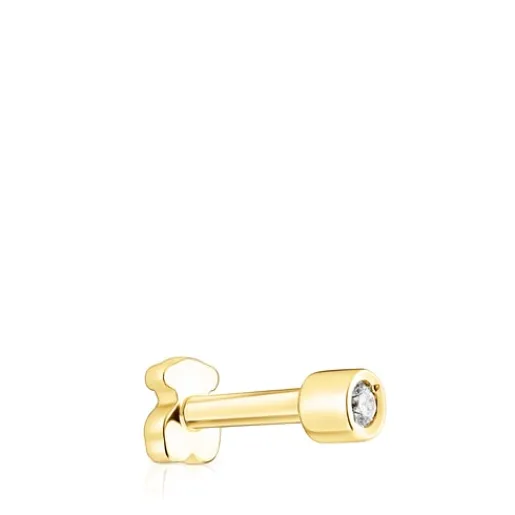 Piercing de oreja Basics de oro y diamante^TOUS Online