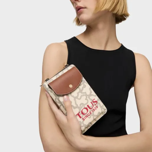 Portamóvil colgante con billetera beige Kaos Icon^TOUS