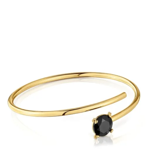 Pulsera abierta con baño de oro 18 kt sobre plata y ónix Cachito Mío^TOUS