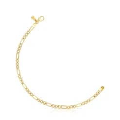Pulsera barbada con baño de oro 18 kt sobre plata Chain^TOUS Clearance
