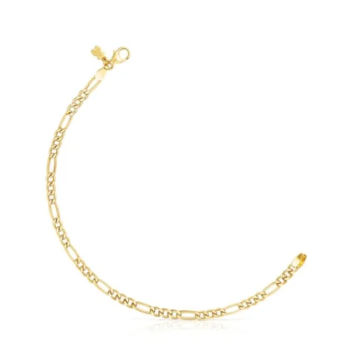 Pulsera barbada con baño de oro 18 kt sobre plata Chain^TOUS Clearance