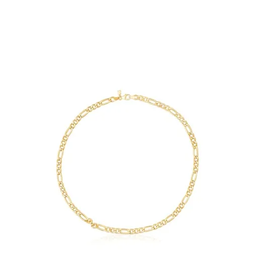 Pulsera barbada con baño de oro 18 kt sobre plata Chain^TOUS Clearance