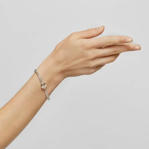 Pulsera barbada de plata MANIFESTO^TOUS Discount
