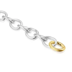 Pulsera bicolor de anillas Hav^TOUS Clearance