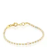 Pulsera bolas con baño de oro 18 kt sobre plata, berilo y morganita Basic Colors^TOUS Best