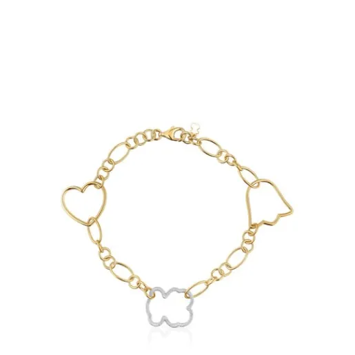 Pulsera cadena bicolor con motivos New Silueta^TOUS Discount
