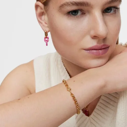 Pulsera cadena con baño de oro 17,5 cm MANIFESTO^TOUS New
