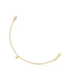 Pulsera cadena con baño de oro 18 kt sobre plata y anillas redondas Bold Bear^TOUS Outlet