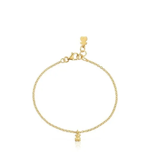 Pulsera cadena con baño de oro 18 kt sobre plata y anillas redondas Bold Bear^TOUS Outlet