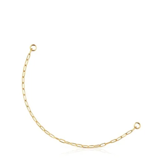 Pulsera cadena con baño de oro 18 kt sobre plata Hold Oval^TOUS Online