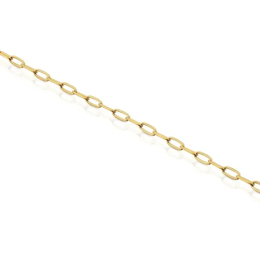 Pulsera cadena con baño de oro 18 kt sobre plata Hold Oval^TOUS Online