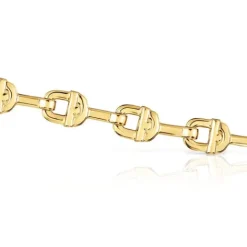 Pulsera cadena logo con baño de oro 18 kt sobre plata MANIFESTO^TOUS Outlet