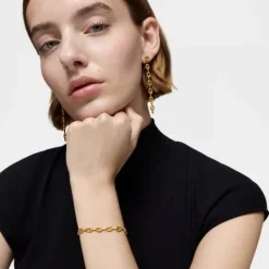 Pulsera cadena logo con baño de oro 18 kt sobre plata MANIFESTO^TOUS Outlet