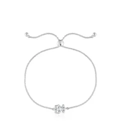 Pulsera cadena motivo oso de y cuarzo cristal de roca Color Bear^TOUS Best