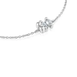 Pulsera cadena motivo oso de y cuarzo cristal de roca Color Bear^TOUS Best