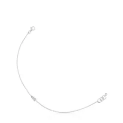 Pulsera cadena oso de oro blanco con diamantes Grain^TOUS Best