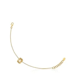 Pulsera cadena oso triple con baño de oro 18 kt sobre plata Bickie^TOUS Best