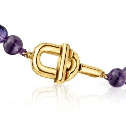 Pulsera con baño de oro 18 kt sobre plata y amatistas MANIFESTO^TOUS Hot