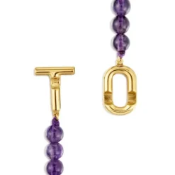 Pulsera con baño de oro 18 kt sobre plata y amatistas MANIFESTO^TOUS Hot