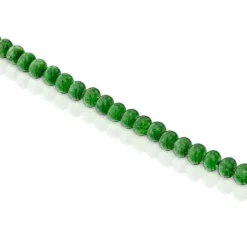 Pulsera con baño de oro 18 kt sobre plata y cuarzita verde Hold Oval^TOUS Online