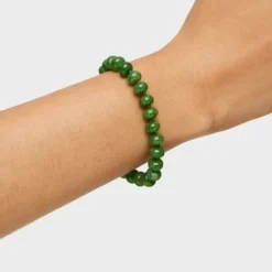 Pulsera con baño de oro 18 kt sobre plata y cuarzita verde Hold Oval^TOUS Online