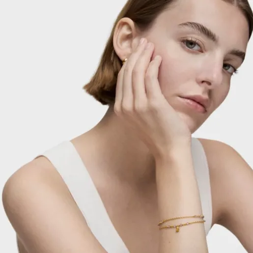 Pulsera con baño de oro 18 kt sobre plata y amatista Bold Bear^TOUS Clearance
