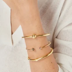 Pulsera con baño de oro 18 kt sobre plata y gemas Plump^TOUS Discount