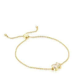 Pulsera con baño de oro 18 kt sobre plata y multi gemas Areia^TOUS Hot