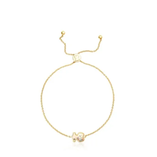 Pulsera con baño de oro 18 kt sobre plata y multi gemas Areia^TOUS Hot