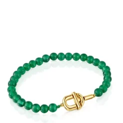 Pulsera con baño de oro 18 kt sobre plata y calcedonias tratadas MANIFESTO^TOUS Clearance