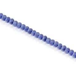 Pulsera con baño de oro 18 kt sobre plata y cuarzita azul Hold Oval^TOUS New