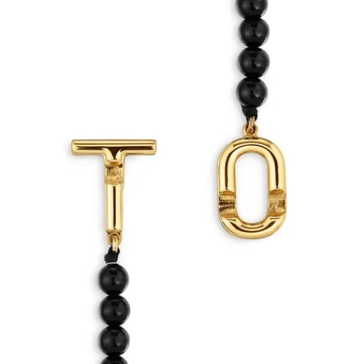 Pulsera con baño de oro 18 kt sobre plata y ónix MANIFESTO^TOUS Discount