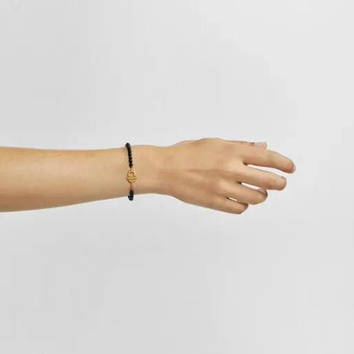 Pulsera con baño de oro 18 kt sobre plata y ónix MANIFESTO^TOUS Discount