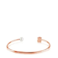 Pulsera con baño de oro rosa 18 kt sobre plata y perla cultivada Sweet Dolls^TOUS Outlet