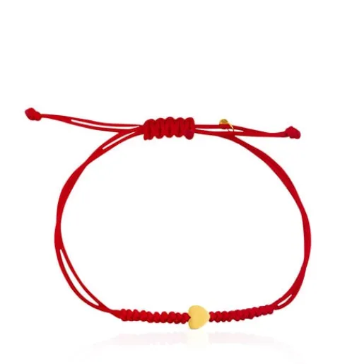 Pulsera corazón de cordón en color rojo y oro Sweet Dolls XXS^TOUS Discount