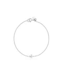 Pulsera cruz de oro blanco y diamantes Les Classiques^TOUS Online