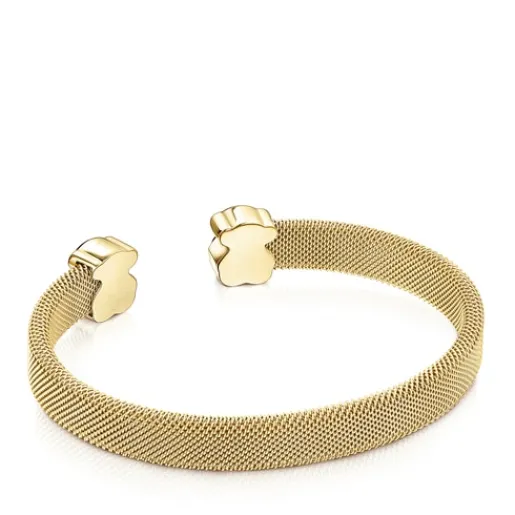 Pulsera de acero IP dorado y howlita Mesh Color^TOUS Sale