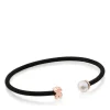 Pulsera de acero IP negro con baño de oro rosa 18 kt sobre plata y perla cultivada de 6,5mm Icon Mesh^TOUS Discount