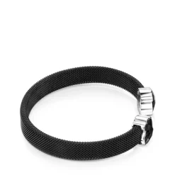 Pulsera de acero IP negro y ónix Mesh Color^TOUS Clearance
