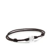 Pulsera de acero y cordón en color marrón Super Micro^TOUS Best