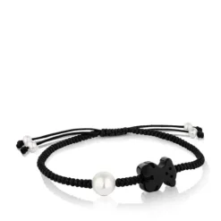 Pulsera de cordón en color negro con ónix y perla cultivada Tibet^TOUS Hot